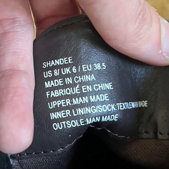 Just Fab • brown & black snakeskin print lace up 4” heel ankle boots - Picture 14 of 15